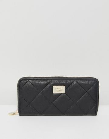Marc B Quilted Zip Around Purse - Black