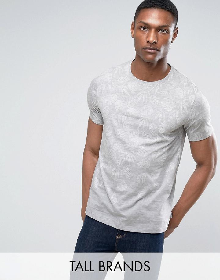 Ted Baker Tall T-shirt In Print - Gray