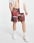 Mennace Shorts Set In Multicolored Patchwork Print
