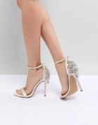 Chi Chi London Bridal Barely There Heeled Sandal With Embellishment - White