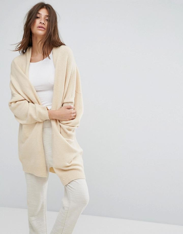 Micha Lounge Oversized Bell Sleeve Cardigan - Cream