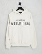 The Couture Club Hoodie In White World Tour Heart Backprint