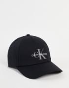 Calvin Klein Jeans Organic Cotton Monogram Cap In Black