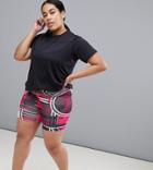 Asos 4505 Curve Booty Short In Cutabout Print - Multi