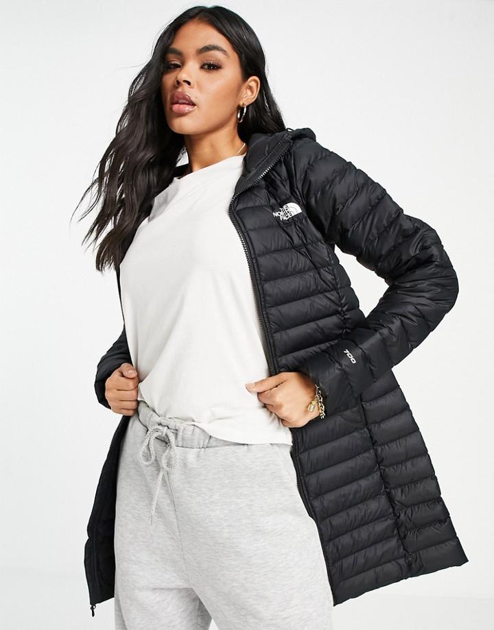 The North Face Stretch Down Parka Jacket In Black