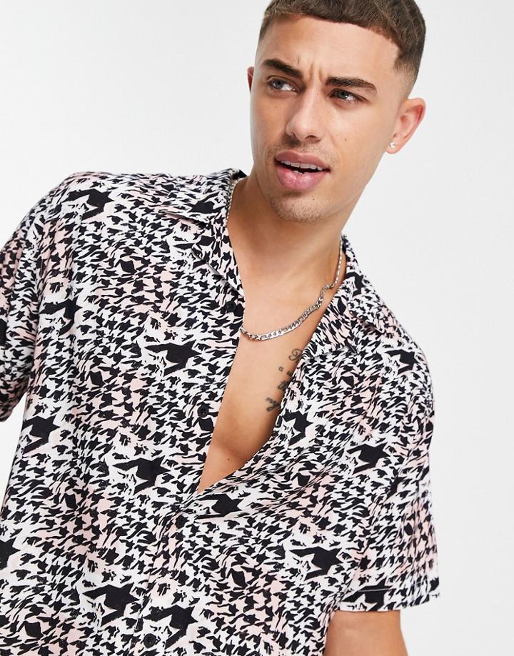 Topman Geo Print Shirt In Multi