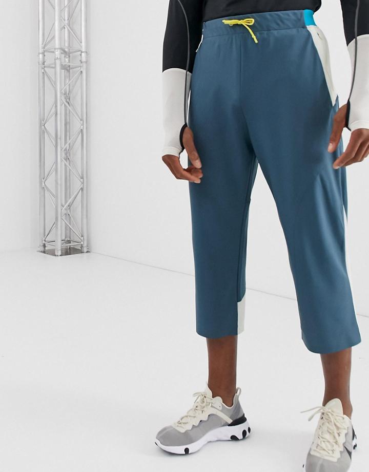 Asos 4505 Stretch Woven 3/4 Length Jogger With Bonded Panels - Multi