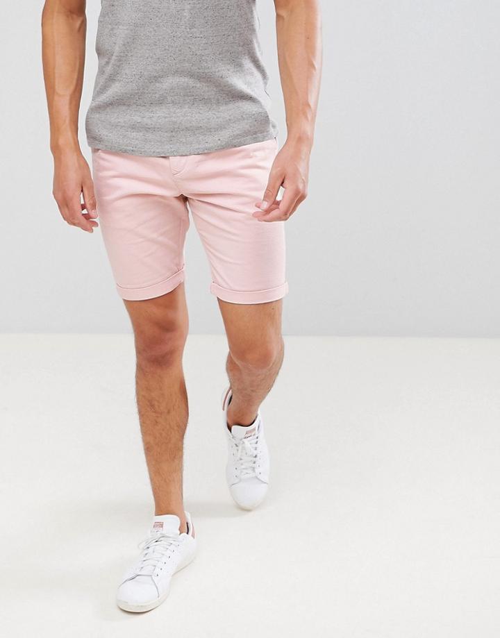 New Look Chino Shorts In Light Pink - Pink