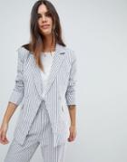 Y.a.s Stripe Summer Double Breasted Blazer Co-ord - Multi