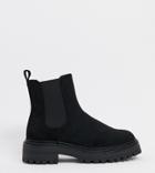 Asos Design Wide Fit Angelina Chunky Chelsea Boots In Black