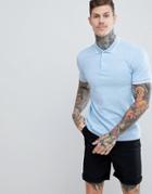 Fred Perry Riviera Twin Tipped Polo Shirt In Light Blue - Blue