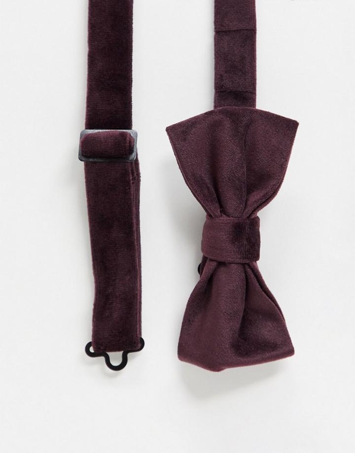 Devils Advocate Velvet Bow Tie-purple