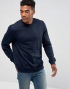 New Look Sweatshirt With Crew Neck In Navy - Navy