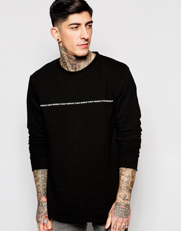 Cheap Monday Pipe Over Sweatshirt - Black