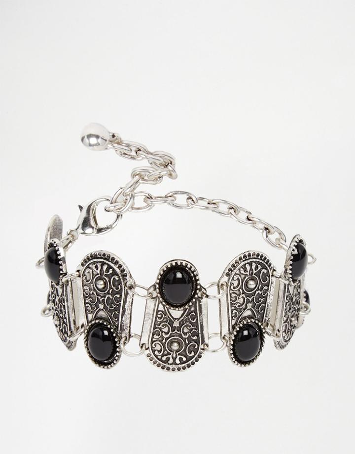 Reclaimed Vintage Coin Carving Bracelet - Silver