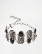 Reclaimed Vintage Coin Carving Bracelet - Silver