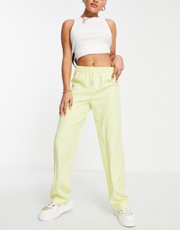 Jjxx Poppy Tailored Dad Pants In Yellow