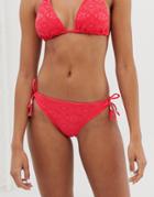 Dorina Crochet Tie Side Bikini Bottom-orange