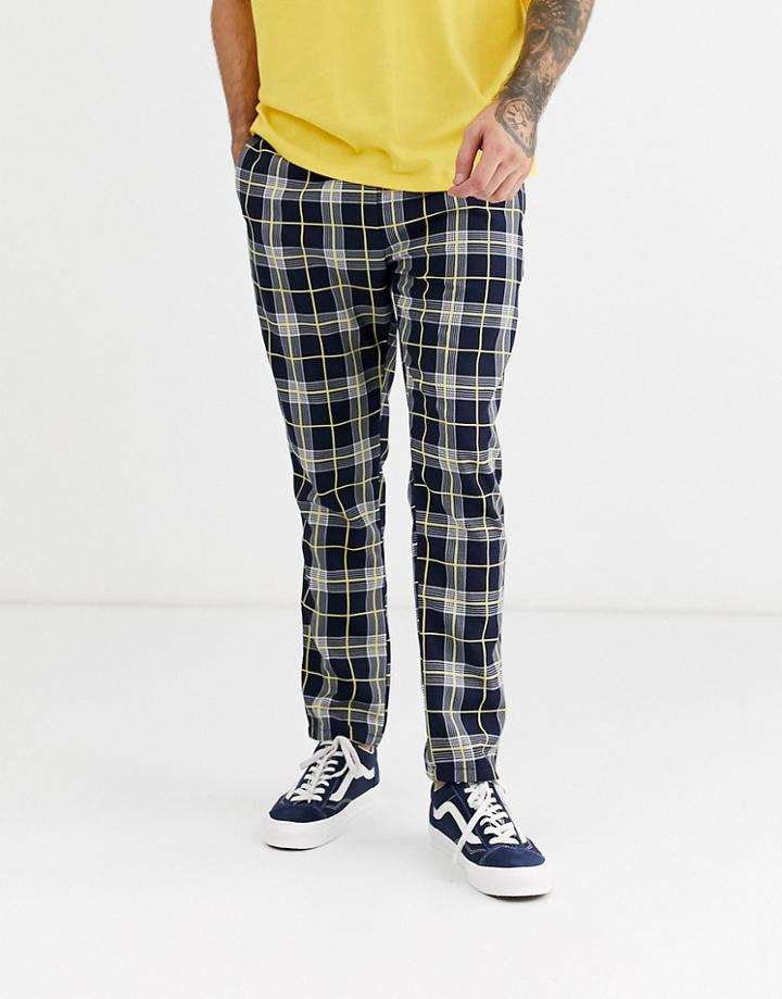 Brooklyn Supply Co Pants In Navy Check