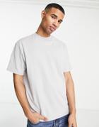 Topman Oversized Fit Organic T-shirt In Light Gray