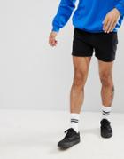 Asos Design Denim Shorts In Skinny Black Shorter Length - Black