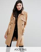 Asos Tall Classic Trench Coat - Stone