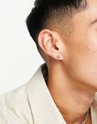 Icon Brand Green Composite Stone Stud Earrings In Gold