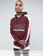 Puma Vintage Terry T7 Hoodie In Red Exclusive To Asos - Red