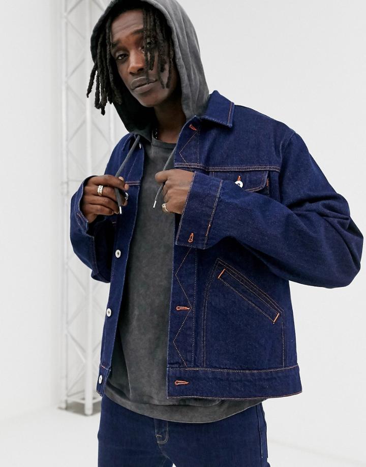 Heart & Dagger Denim Jackets In Navy - Navy