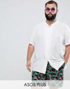 Asos Design Plus Swim Shorts In Floral Print Mid Length-black