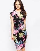 Jessica Wright Samantha Pencil Midi Dress - Tropical