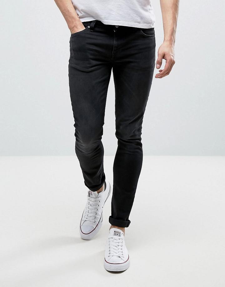 Nudie Jeans Co Skinny Lin Jean Black Habit Wash - Black
