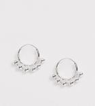 Kingsley Ryan Sterling Silver Ball Detail Hoop Earrings - Silver