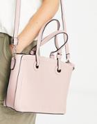 French Connection Shoulder Strap Tote Bag In Dark Pink