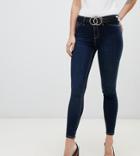 River Island Molly Skinny Jeans In Dark Wash - Blue