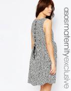Asos Maternity Ditsy Print Lace Back Dress - Multi