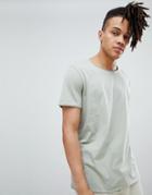 Weekday Dark Raw Edge T-shirt Mint - Green
