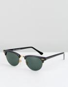 Reclaimed Vintage Inspired Retro Sunglasses In Black - Black