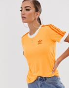 Adidas Originals Adicolor Three Stripe T-shirt In Yellow