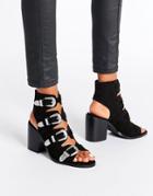 Asos Tarvo Western Heeled Sandals - Black