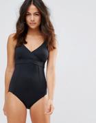 Seafolly Wrap Front Swimsuit - Black