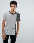 D-struct Cut And Sew Asymetrical T-shirt - Black