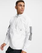 Adidas Hooded Track Jacket In White