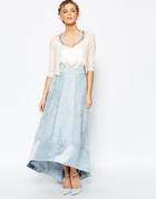 Coast Sulla Embroidered Skirt In Pale Blue - Pale Blue
