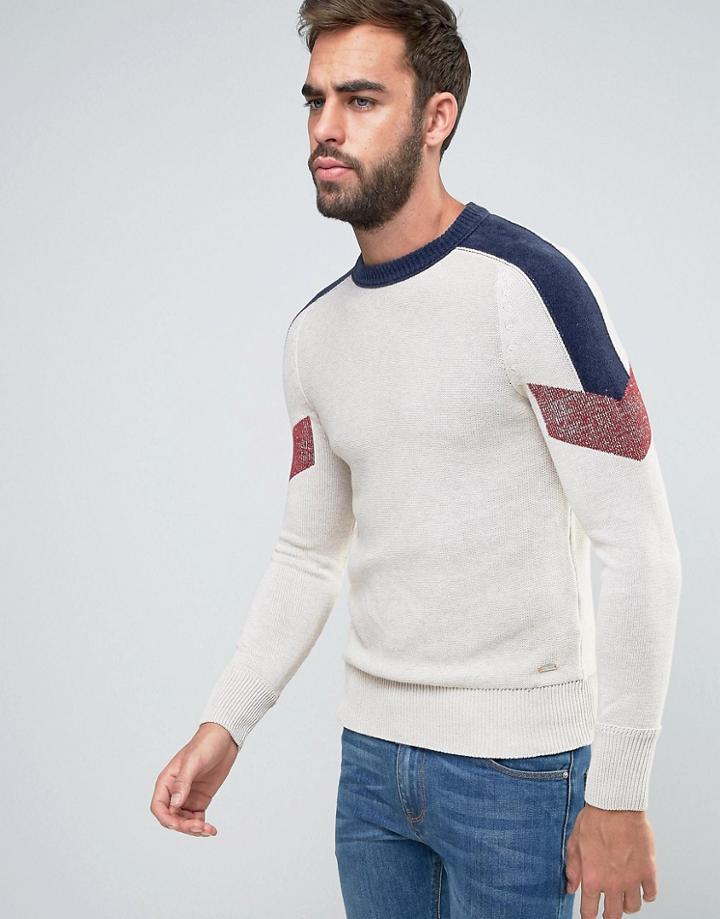 Boss Orange By Hugo Boss Pattern Knit Sweater - Beige