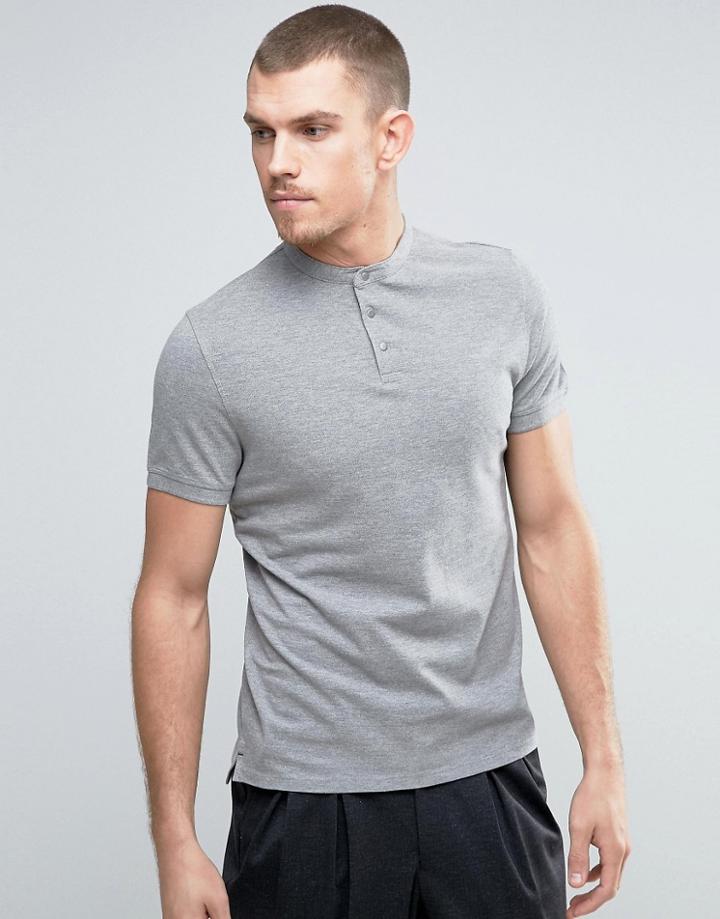 Selected Homme Grandad Tee - Gray