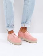 Truffle Lace Up Espadrille - Pink