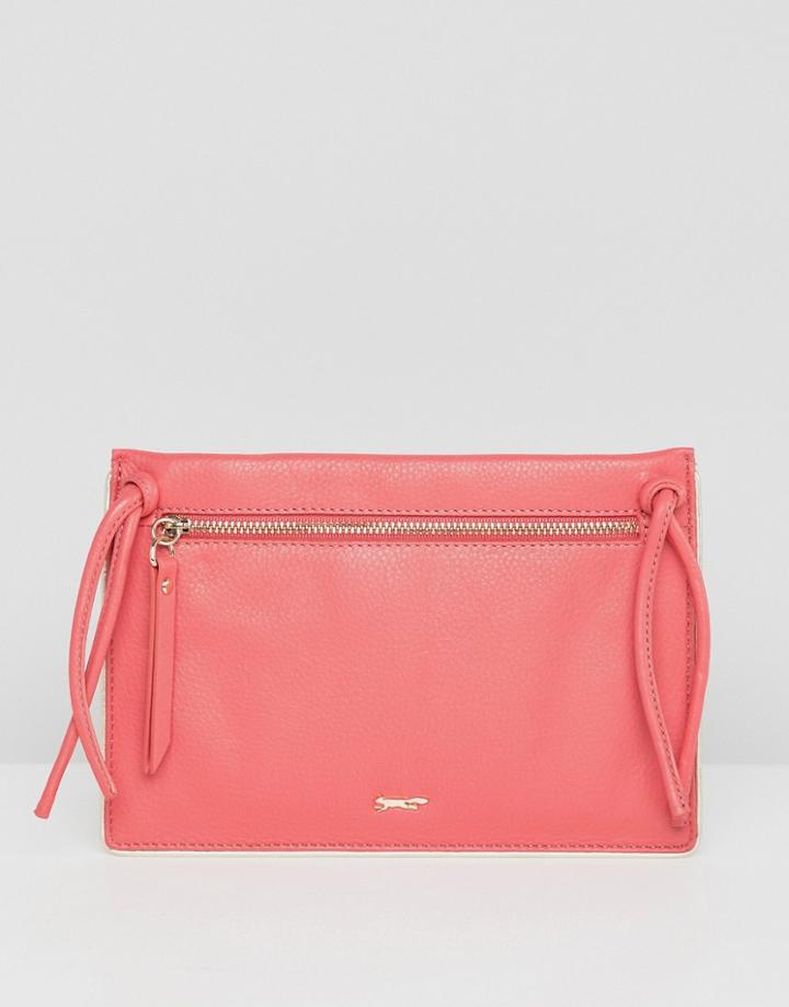 Paul Costelloe Real Leather Tassel Cross Body - Pink