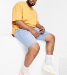 Dtt Plus Skinny Fit Denim Shorts In Light Blue-blues