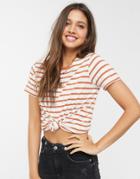 Asos Design Crew Neck T-shirt In Stripe-multi